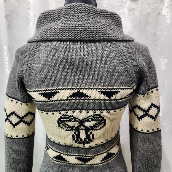 Aritzia TNA 'What I Love' Lambswool Shawl Neck Sweater Full-Zip Cardigan (S) - Picture 6 of 16